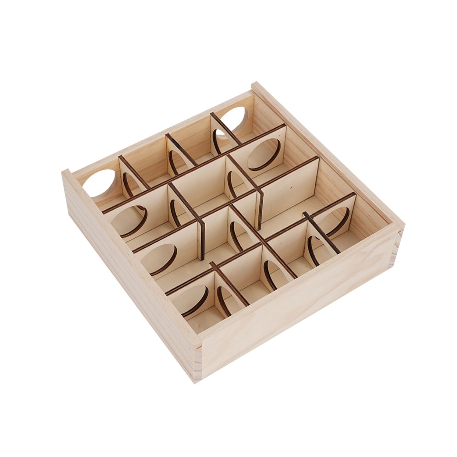 houten hamster doolhof bovenaanzicht speelhuis met cirkels